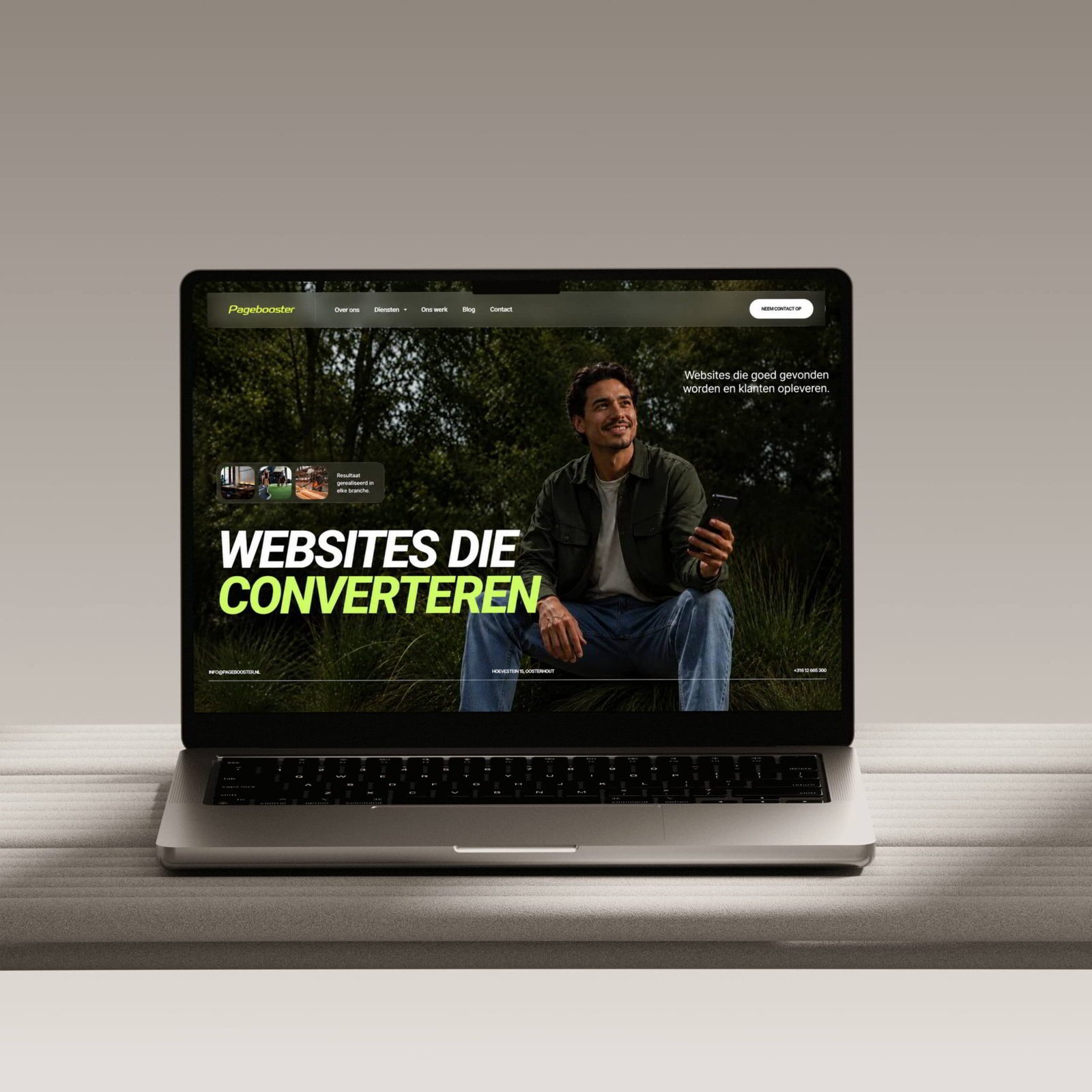 Strakke website voor een modern en professioneel merk