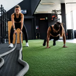 Training in een sportschool, website voor sportscholen